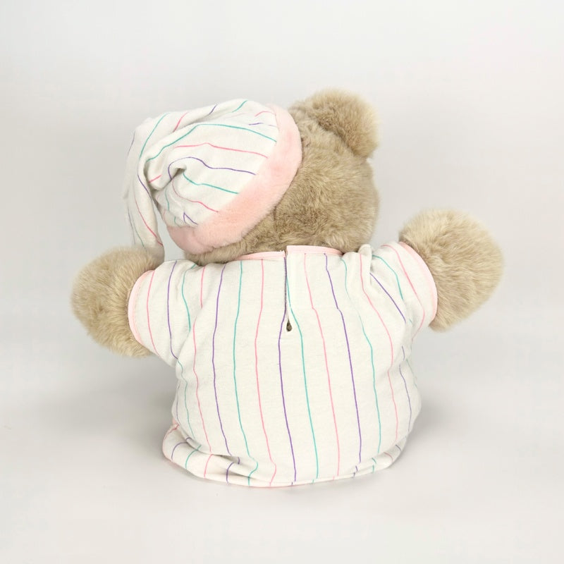 Cute Beige Vintage Bear Stuffed Animal,a lovely toy, rear view