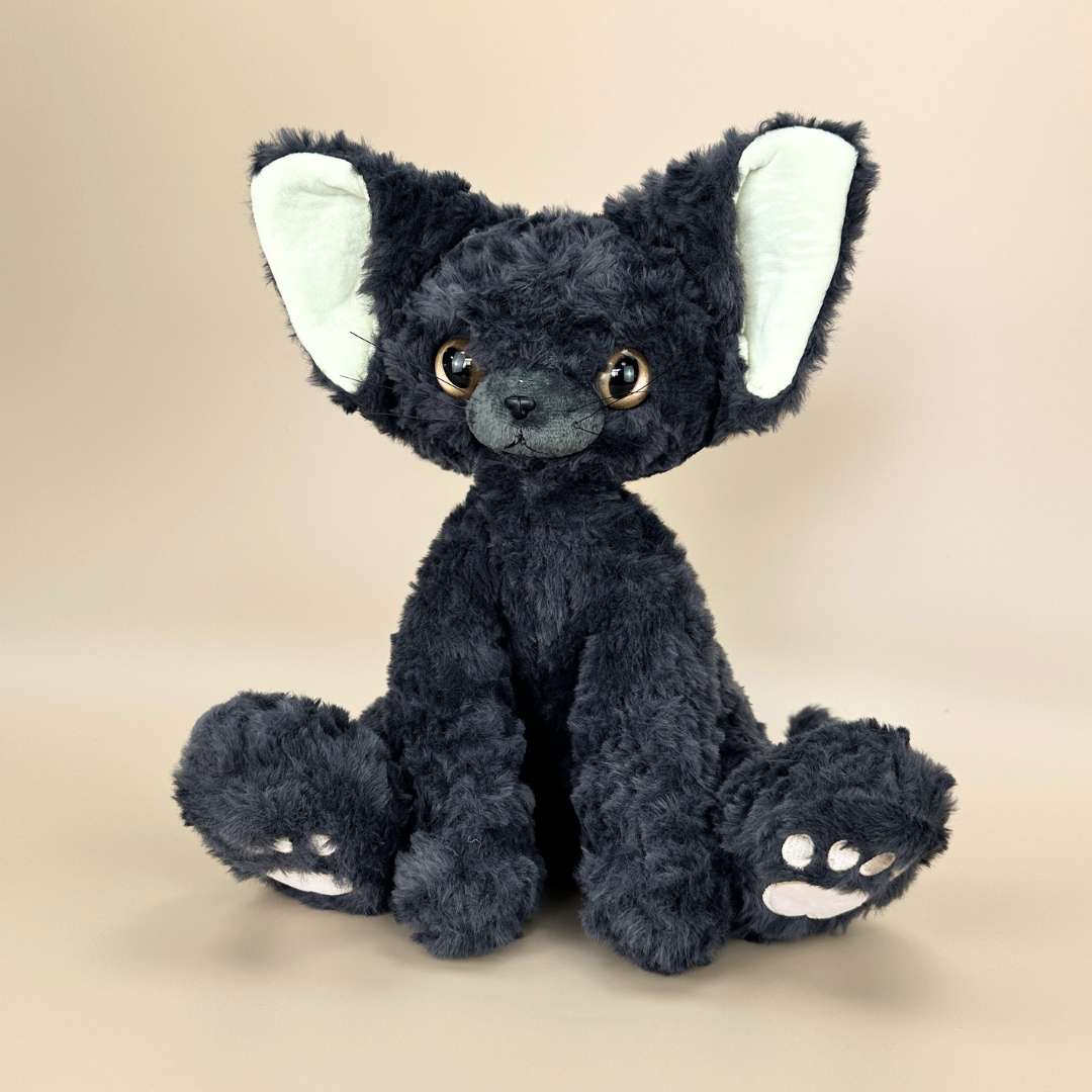 Cute Devon Rex stuffed animal