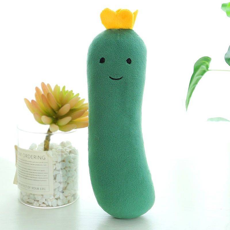 green cucumber plush toy