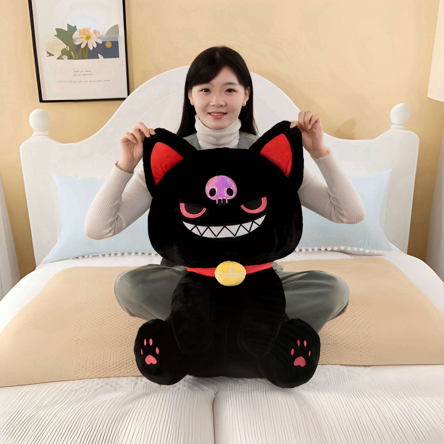 Kawaii Black Evil Cat Plush