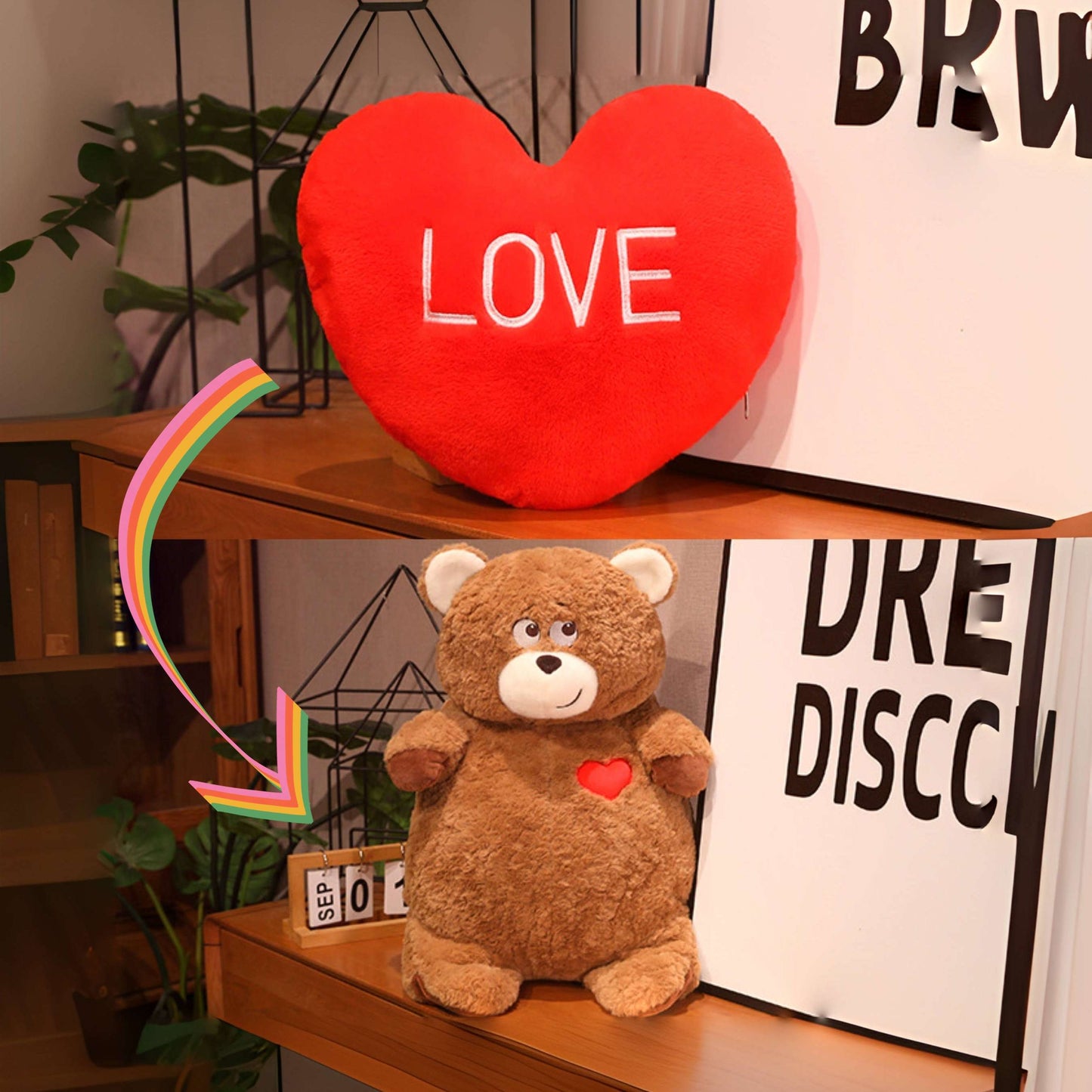 Kawaii Brown Teddy Bear Stuffed Animal