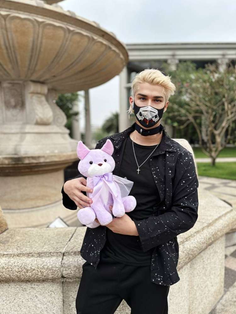 Kawaii Emo Purple Fox Plush