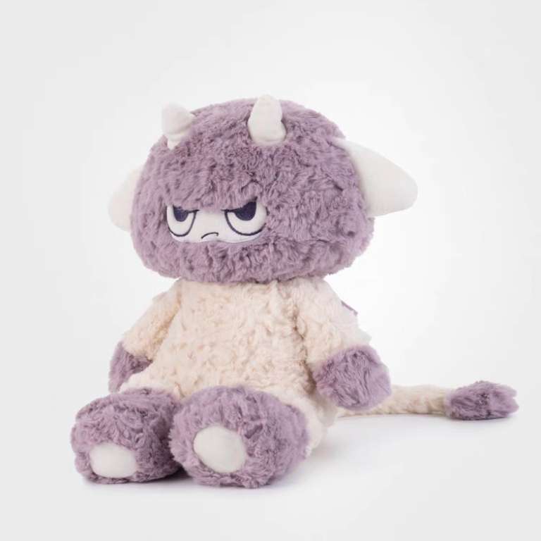 Kawaii Purple White Small Monster Plushie