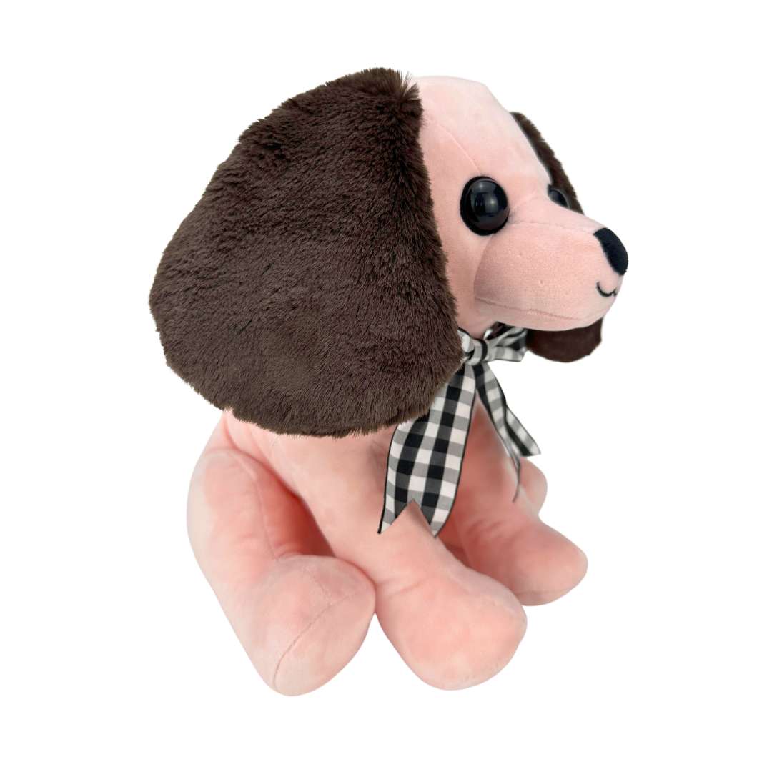 English pink springer spaniel dog stuffed animal