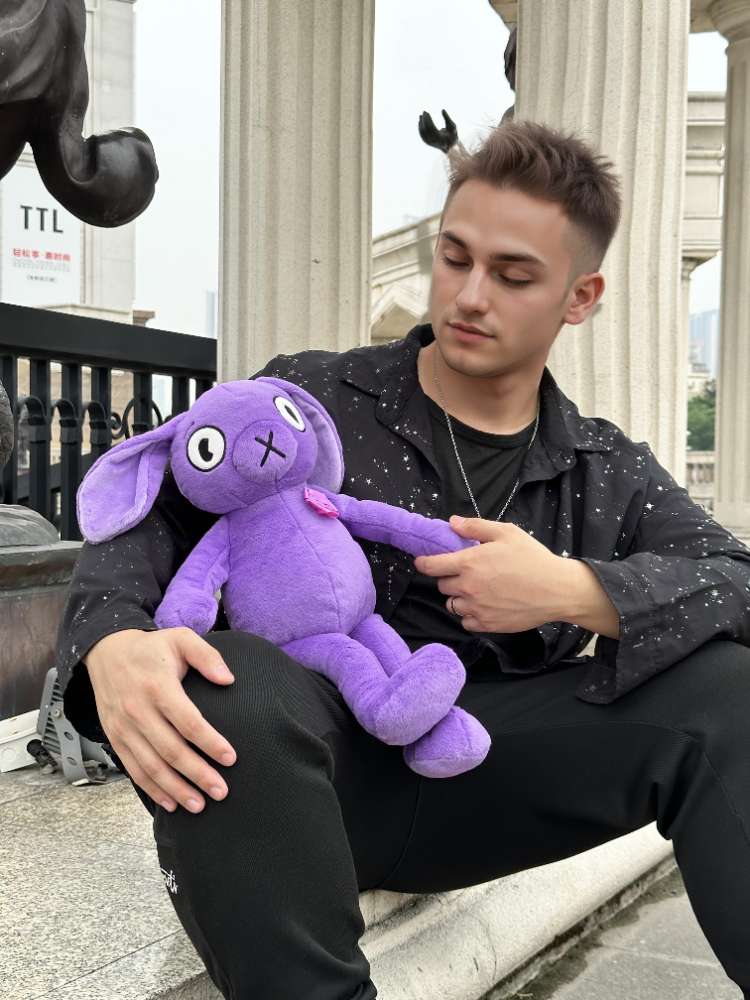 Stuffed Purple Emo Bunny