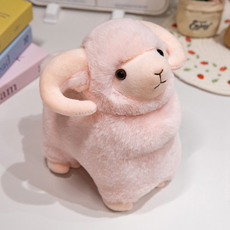 Soft And Cuddly White And Pink Lamb Plush Toy