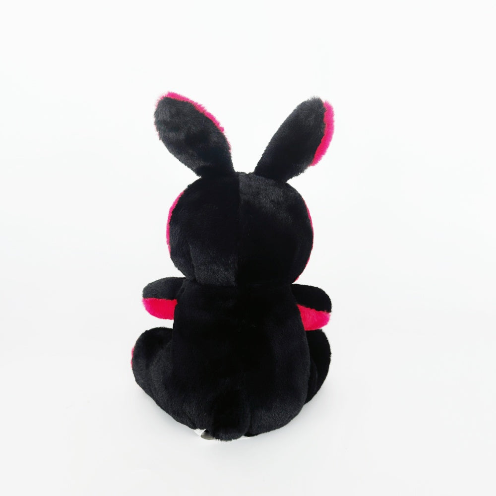 Goth Black and Red Bunny Plush