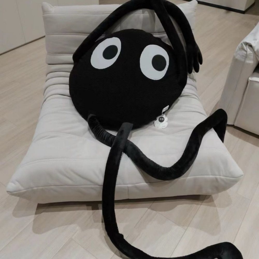 Cute Big Coal Ball Plush Pillow