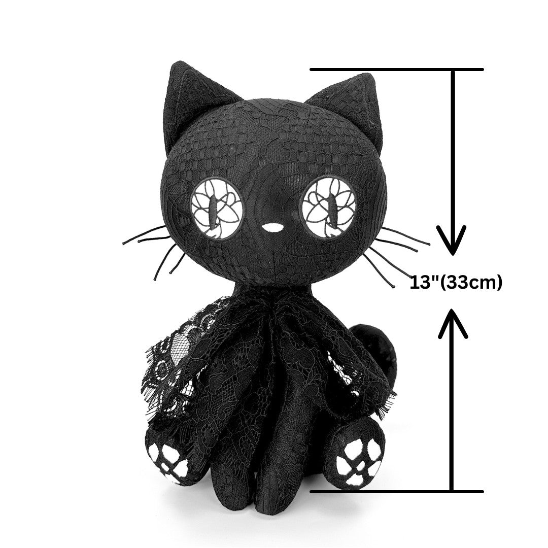 Stuffed Bombay Goth Cat