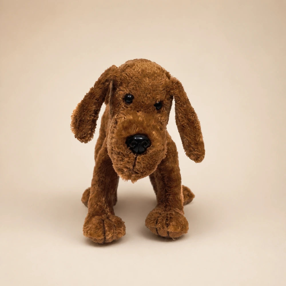Brown Dog Plush Standing Front View