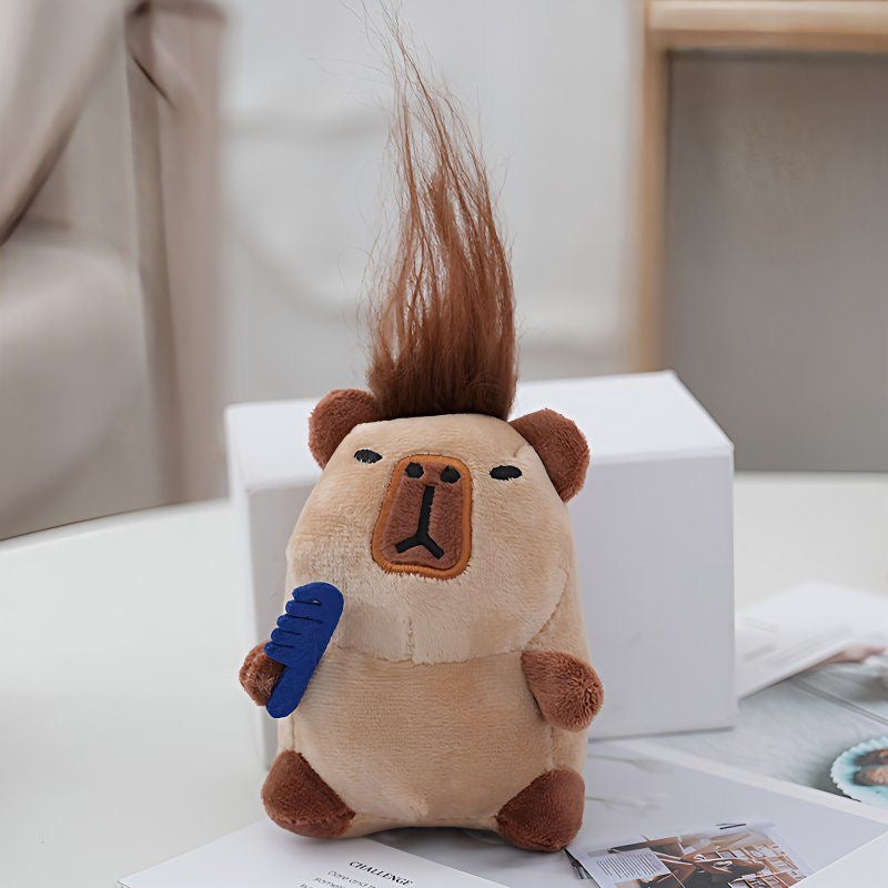 Punk Capybara Plush with Comb