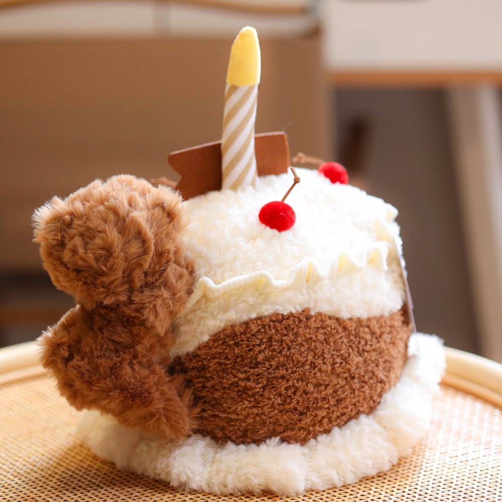 Cute Teddy Bear Cake Plush