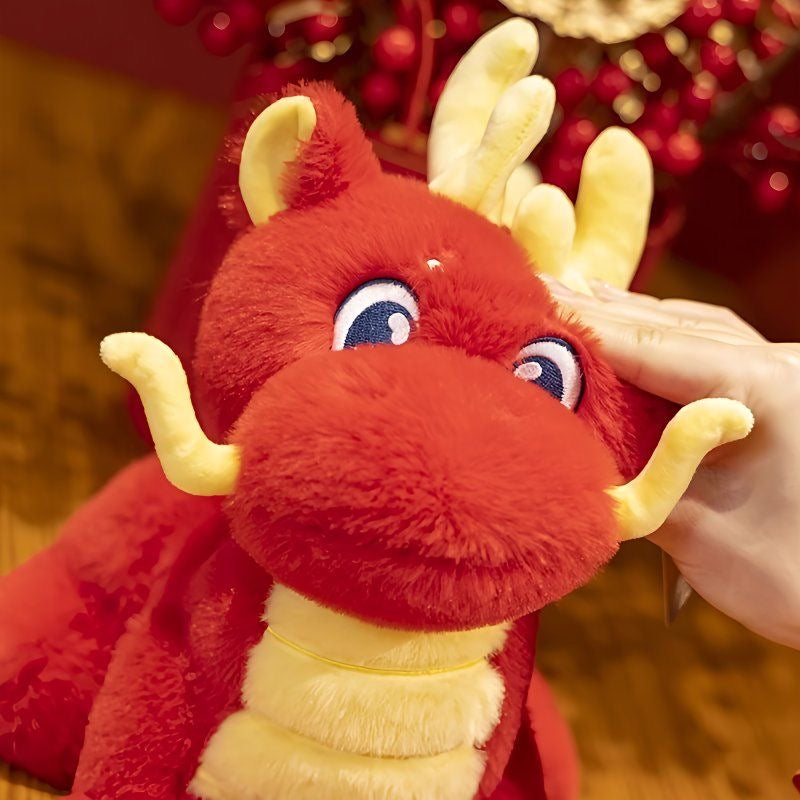 Cute Fluffy Chinese Dragon Plush
