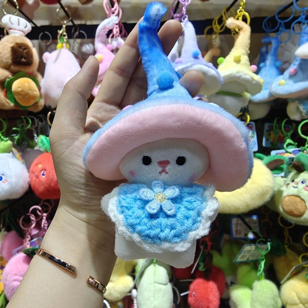 Cute Mushroom Plush Keychain