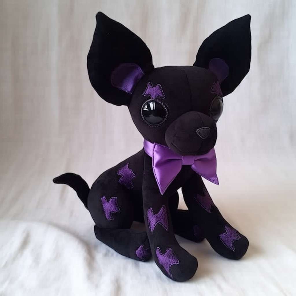 Chihuahua cute black stuffed animal PlushThis