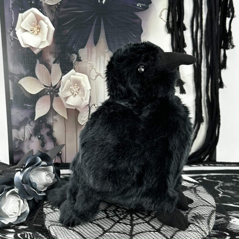 Black Goth Crow Stuffed Toy
