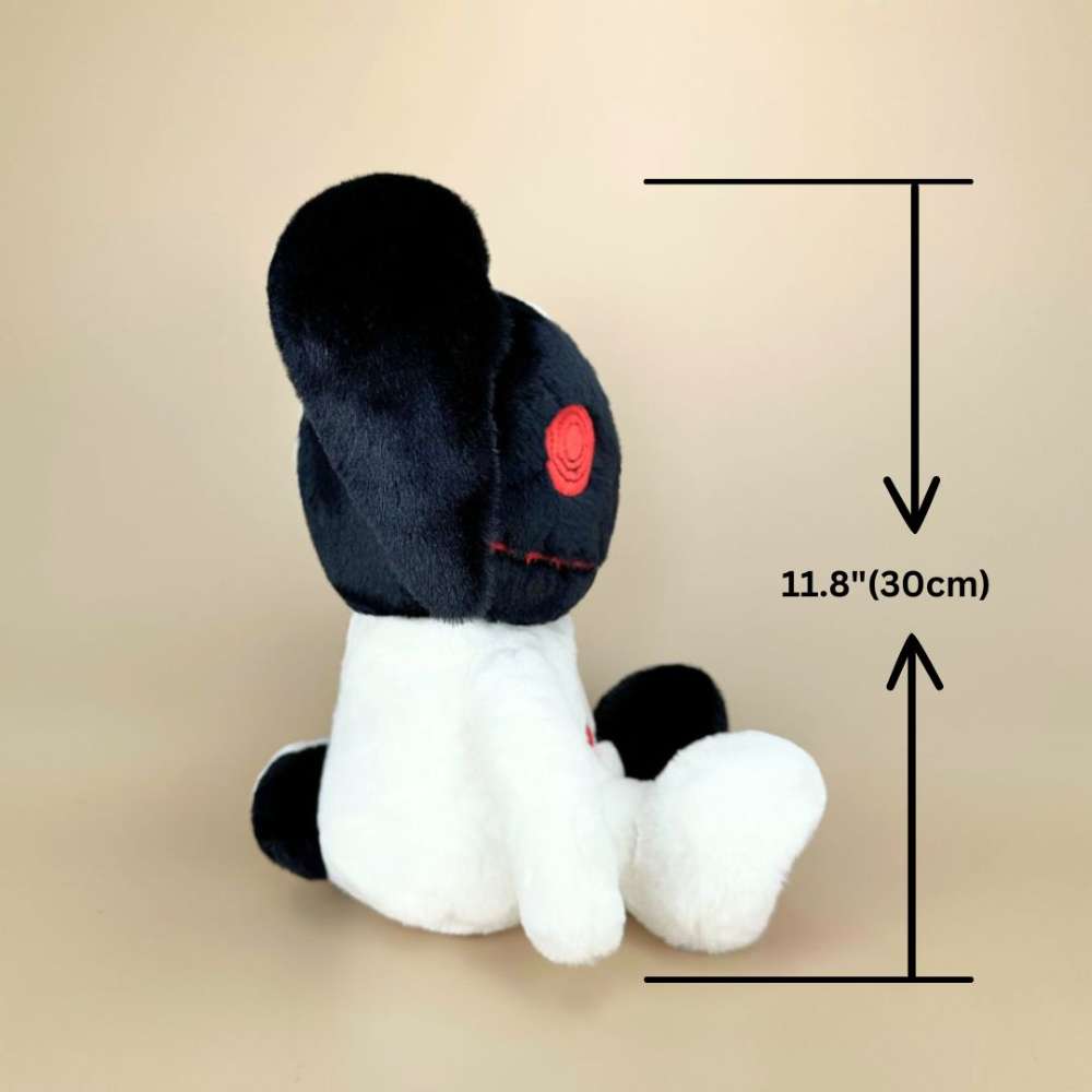 Goth Voodoo Black and White Bunny Plush