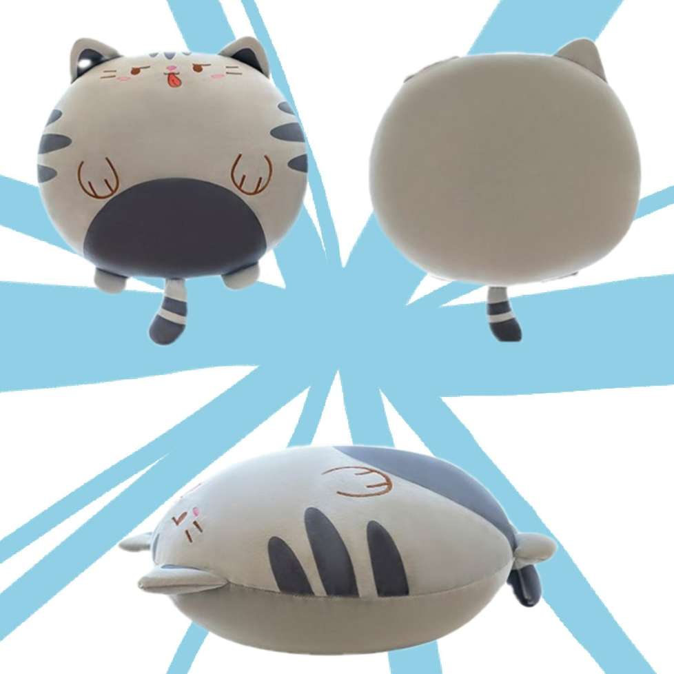 Kawaii Round Cat Pillow