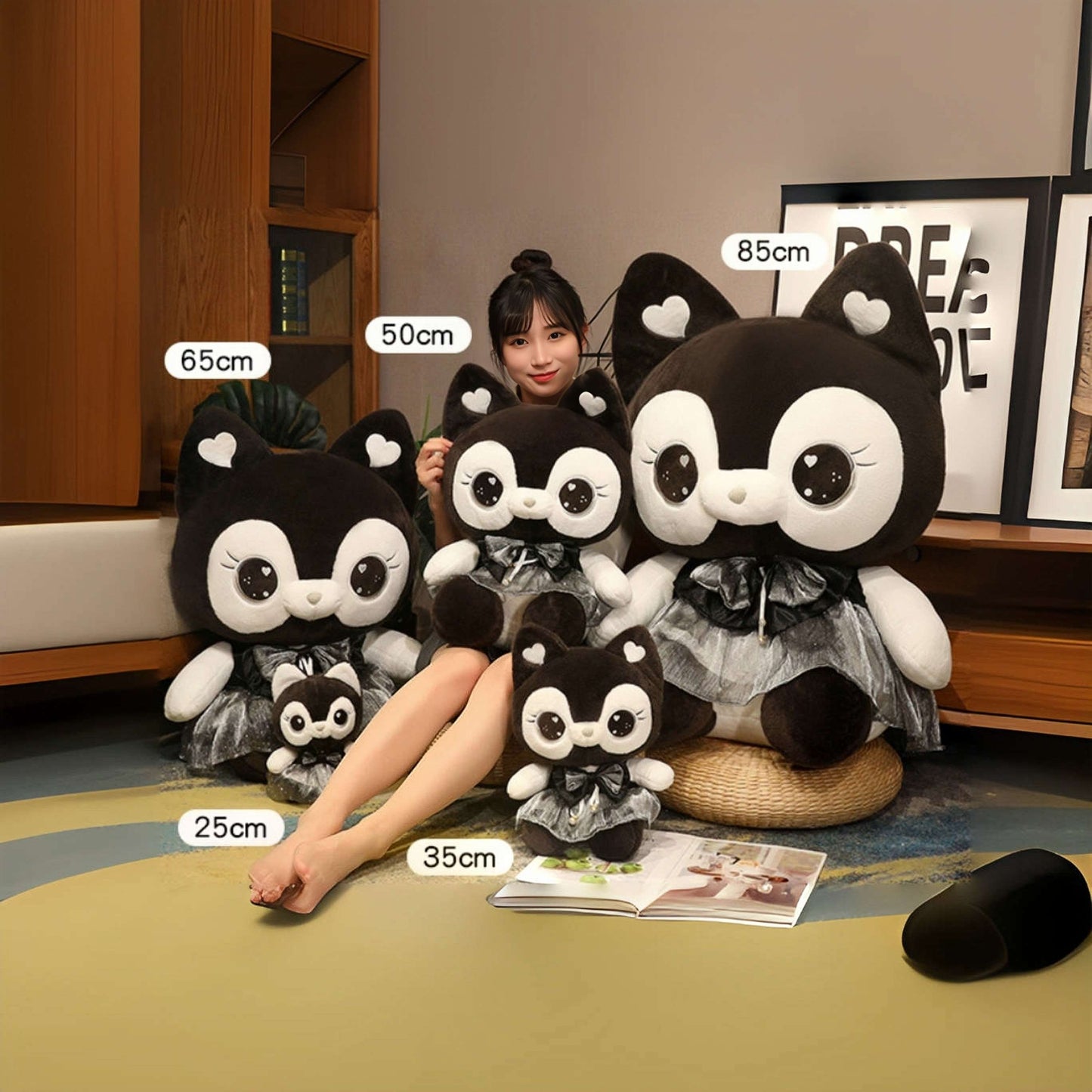 Kawaii Black Cat Stuffed Animal