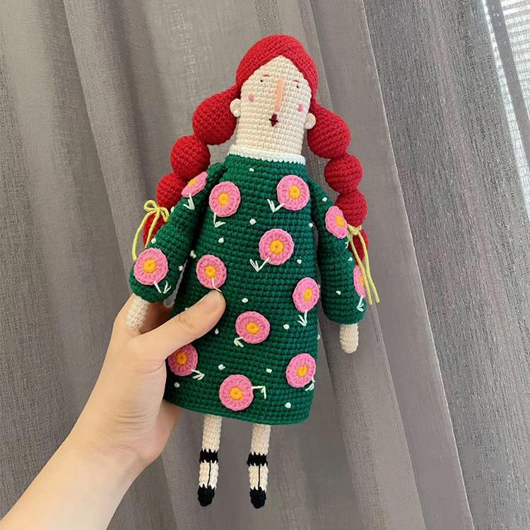 Floral Dress Doll Crochet DIY Kit