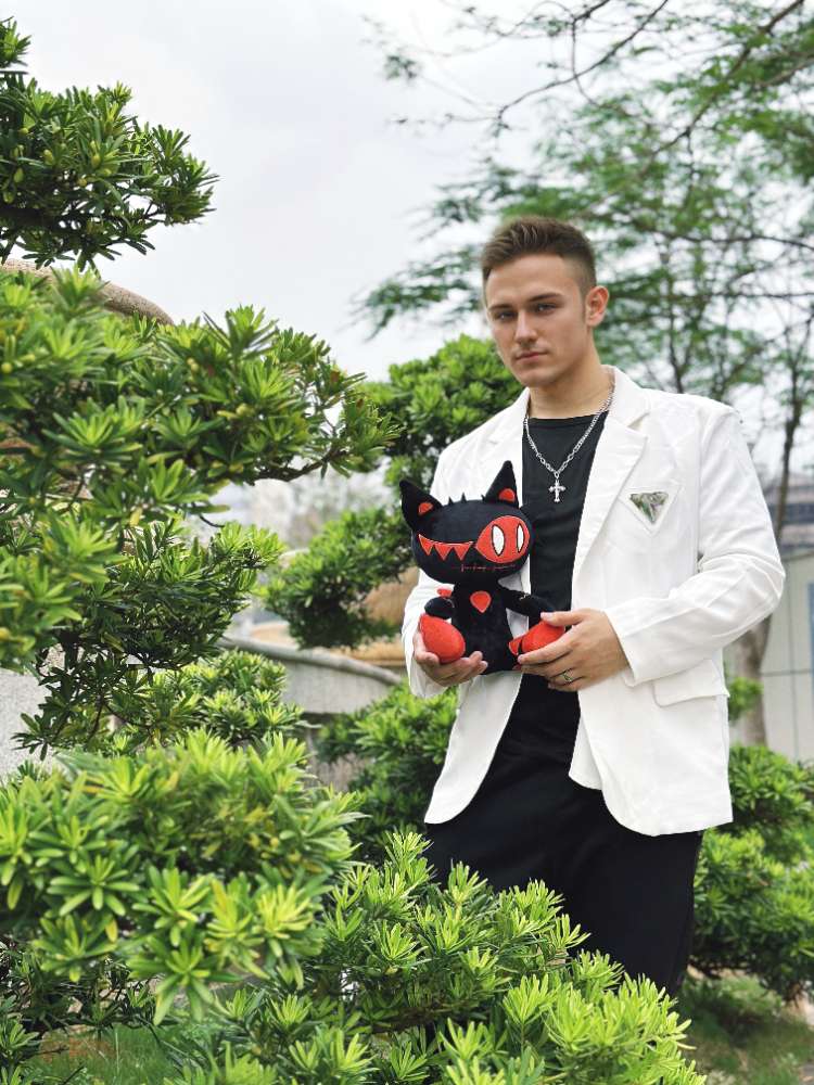 Black Voodoo Doll Stuffed Cat