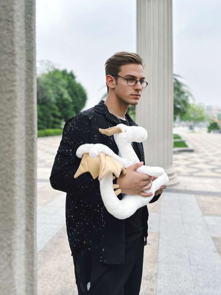 Cute White Dragon Stuffed Animal