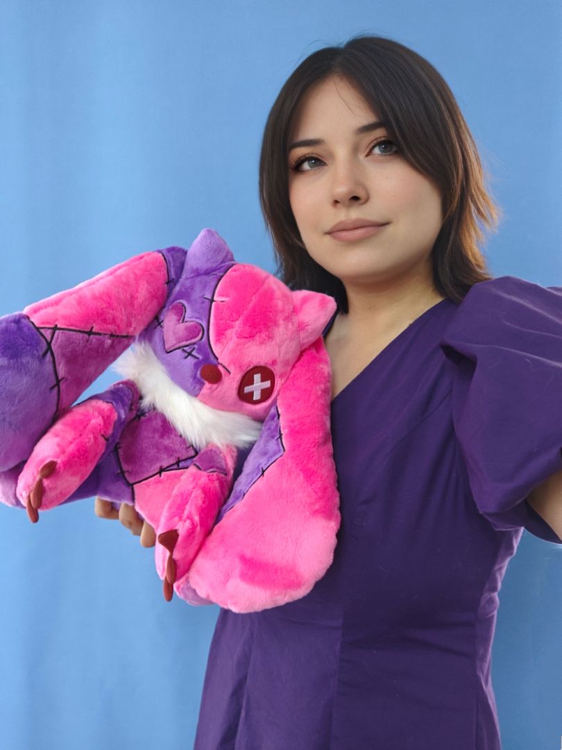 Emo Pink Bunny Foxy Plush