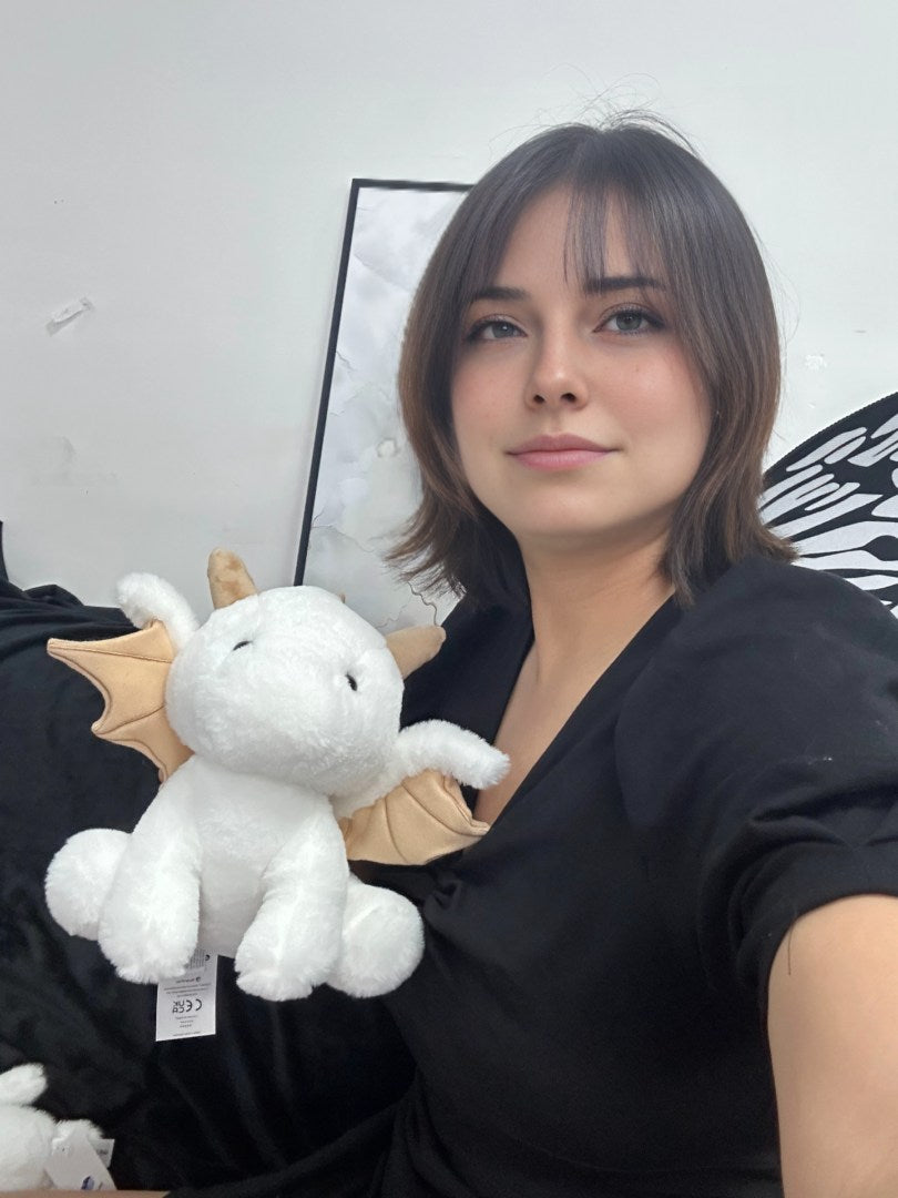 Cute White Baby Dragon Stuffed Animal
