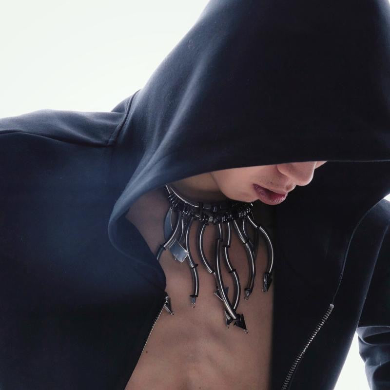 Punk Mechanical Multi-Arrow Choker (Men's/Women's)