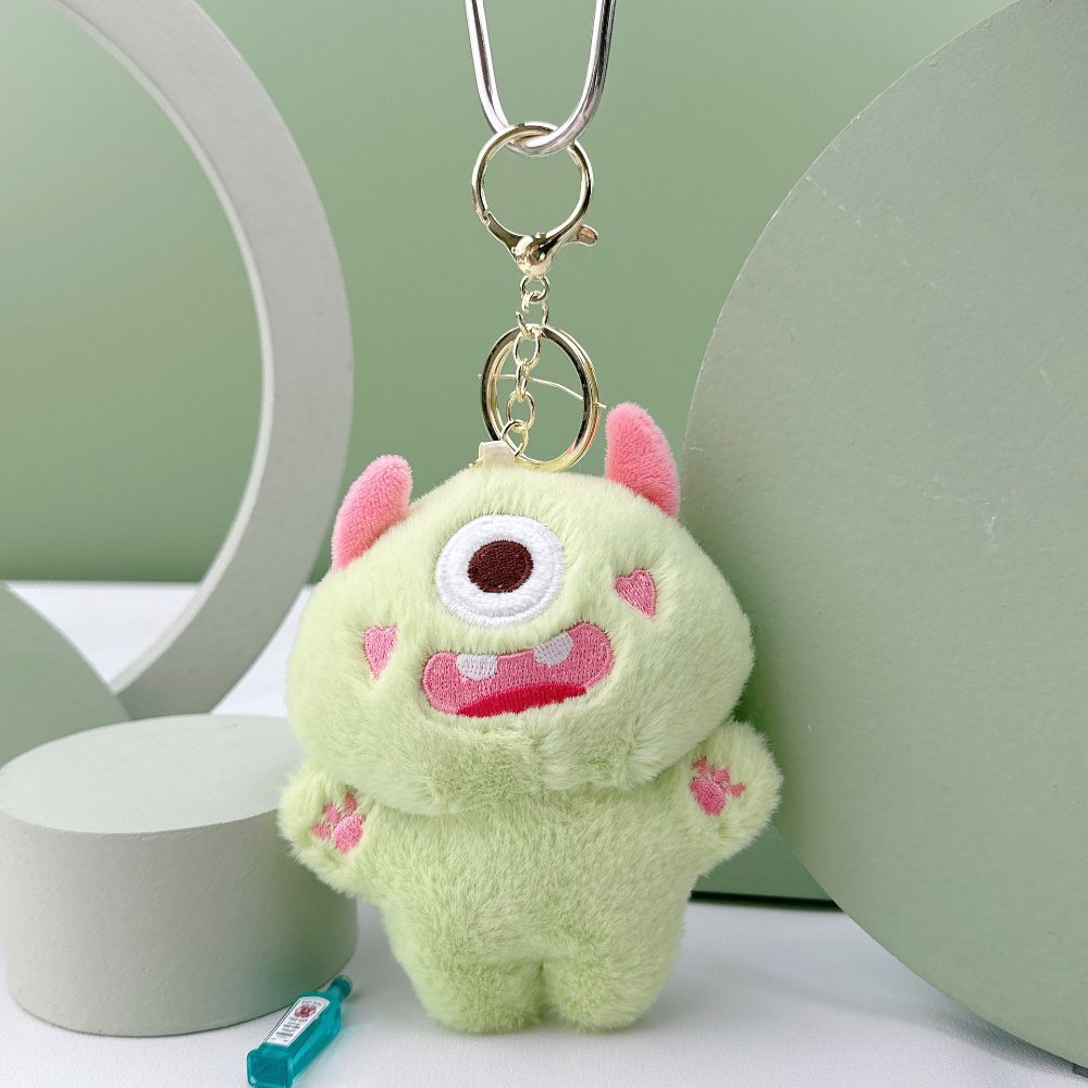 Kawaii One-Eyed Little Monster Plush Keychain