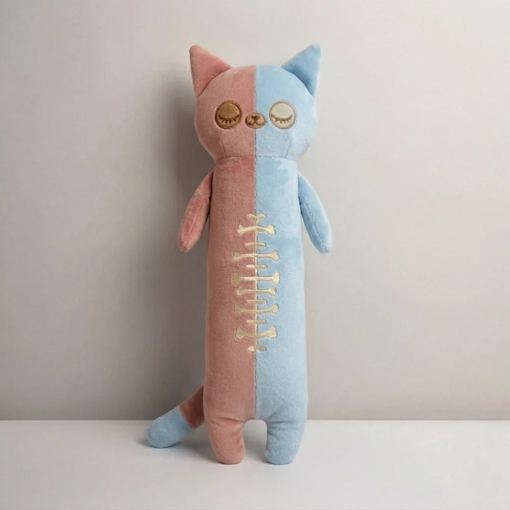 Skeleton Cat Long Pillow Stuffed Animal