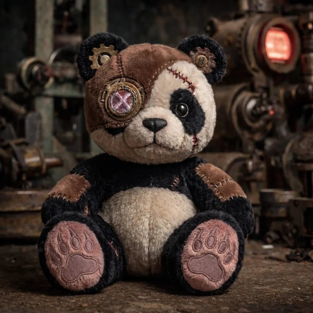 Steampunk Panda Stuffed Animal