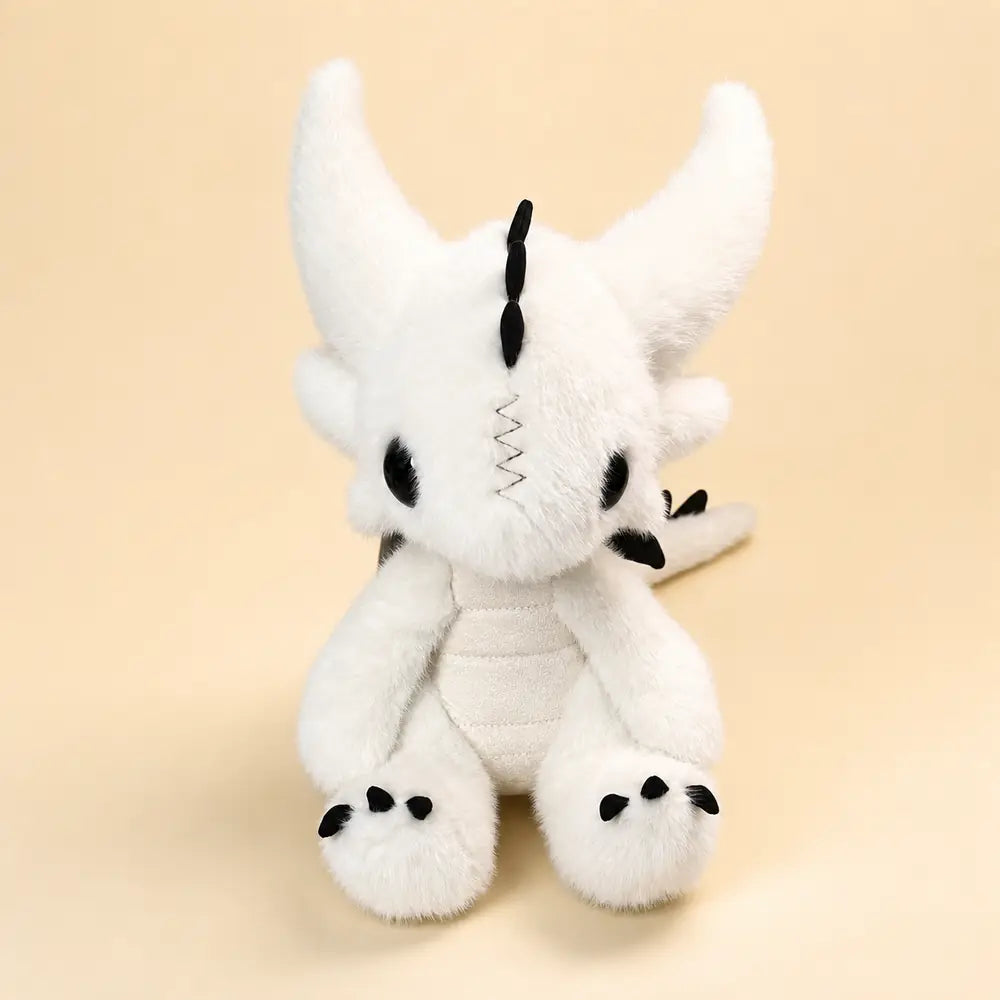 White Dragon Plush, 23cm Soft Dragon Stuffed Animal | PlushThis