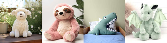 Four Cute Stuffed Animals