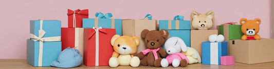 teddy bear with gifts