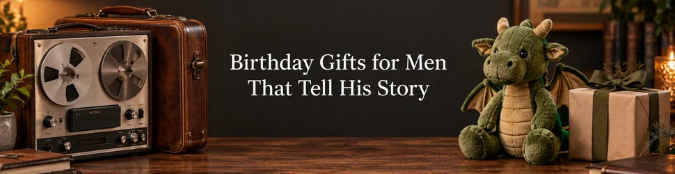 Birthday Gifts for Men That Tell His Story PlushThis blog feature picture