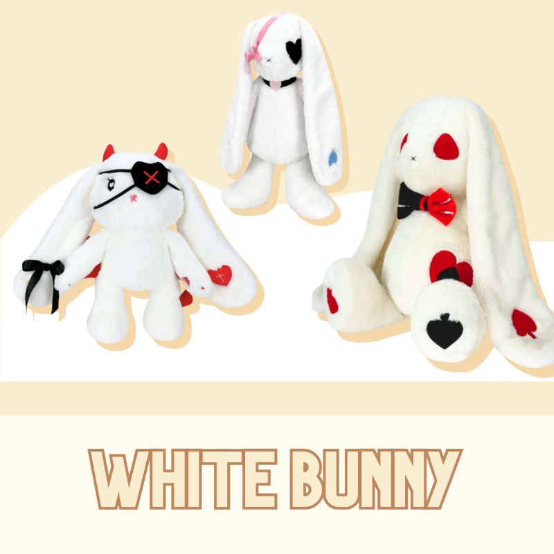 White Rabbit Plush Line White Bunny Plush – PlushThis| Plushies & Stuffed Animals