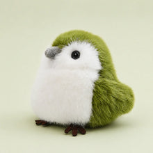 Green and White Bird Plush - Studio View