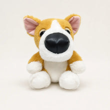 Yellow and White Big Nose Dog Plush - Side View