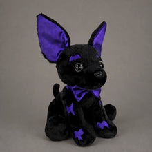 Cyber Goth Black Chihuahua Stuffed Animal – Three Quarter Right View