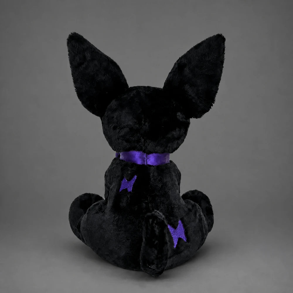 Cyber Goth Black Chihuahua Stuffed Animal – Back View