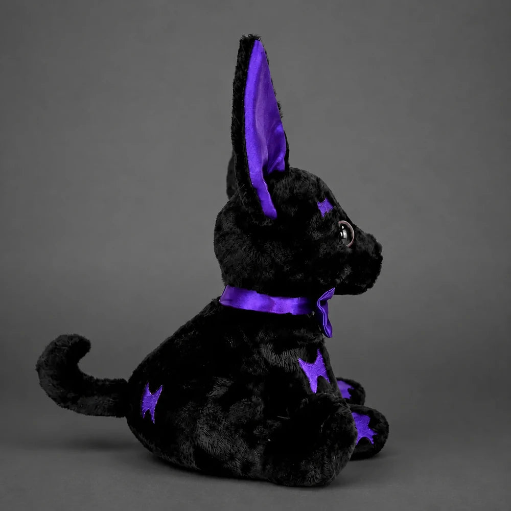Cyber Goth Black Chihuahua Stuffed Animal – Side View