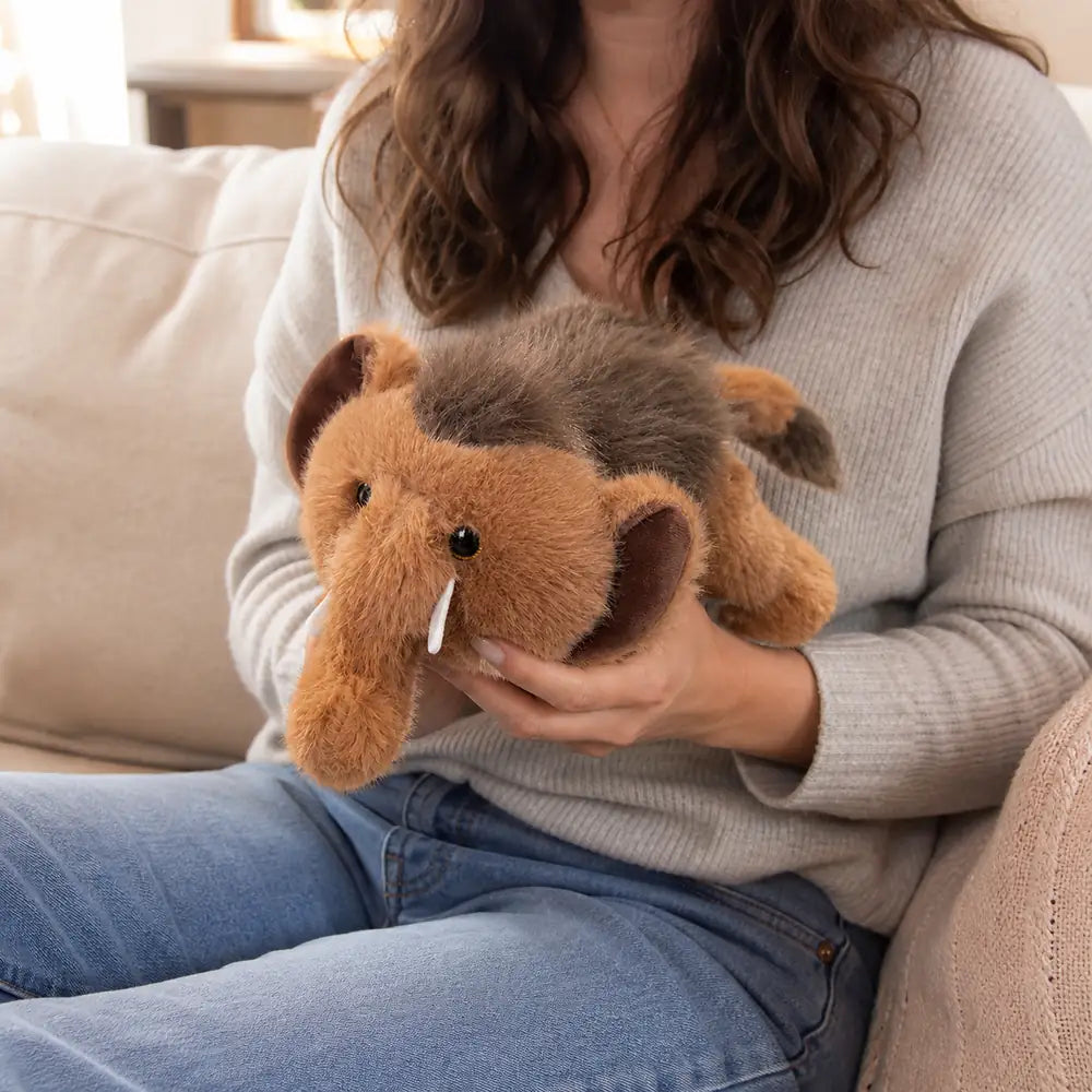 Mammoth Forest Friends Plush Animal in a Cozy Home