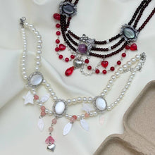Multi-Strand Pearl & Stone Gothic Choker