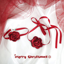 Elegant Rose Cord Choker 