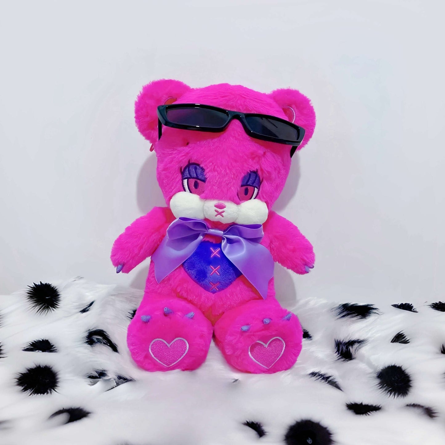 Kawaii Rose Pink Teddy Bear Plush