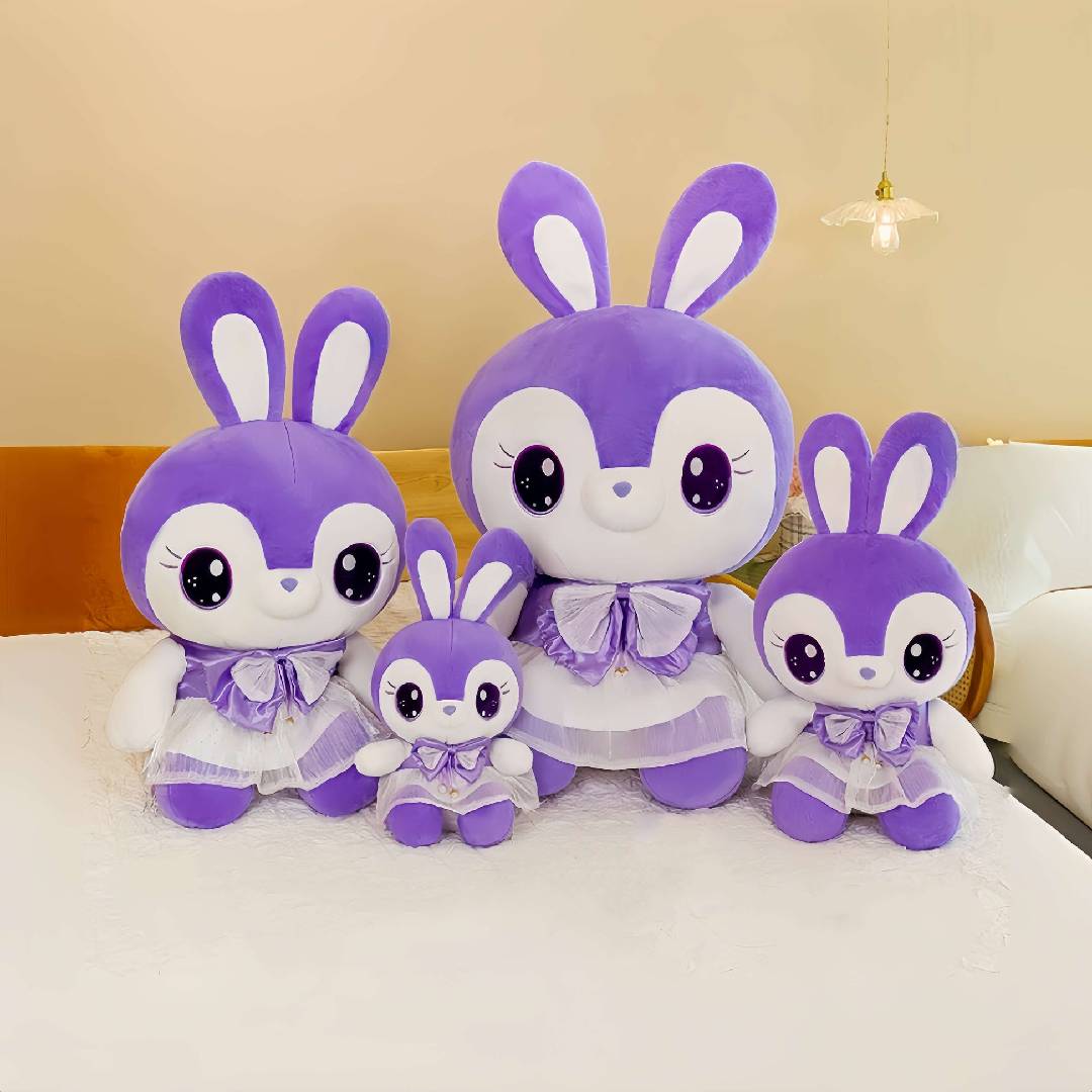 Kawaii Purple Bunny Stuffed Animal Medium