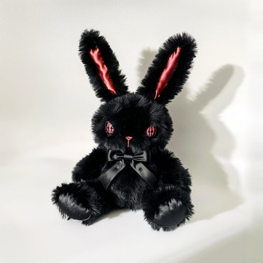 Goth, Black Bunny Plush, Devil's Eye