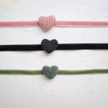 Cute Heart Velvet Cord Choker