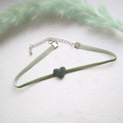 Cute Heart Velvet Cord Choker